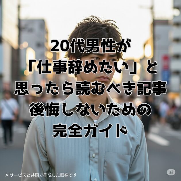 20代男性が後悔しないためのガイド