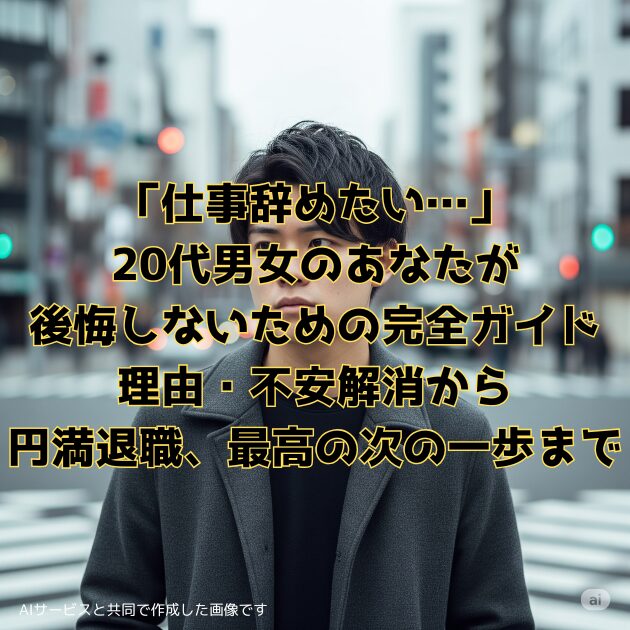 「仕事辞めたい」完全ガイド20代男女