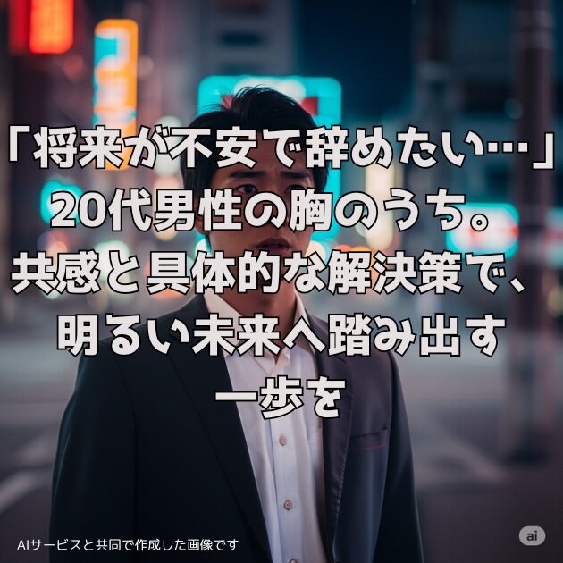 将来が不安20代男性